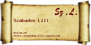 Szabados Lili névjegykártya