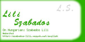 lili szabados business card